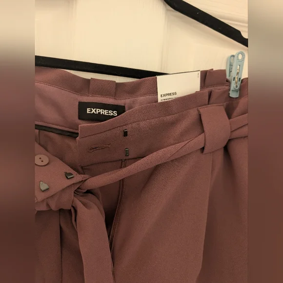 Express High-rise Paper Bag Ankle Pant - Picture 3 of 5